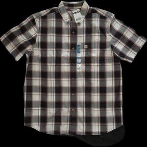 Carhartt Black and White Plaid Button Down Shirt